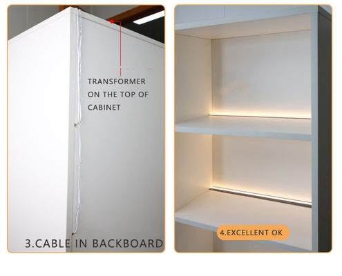 Armário de visualização de cabelo com sensor de movimento e luz LED