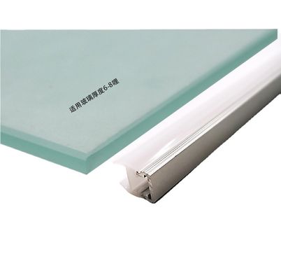 Luz de prateleira de vidro único de alumínio moderno LED com luzes naturais brancas quentes