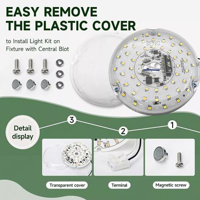 120V 15W Driverless Dia 100mm LED Light Para Led Fan Light Com Certificado ETL Substituição de Lâmpada LED de Ventilador de Tecto