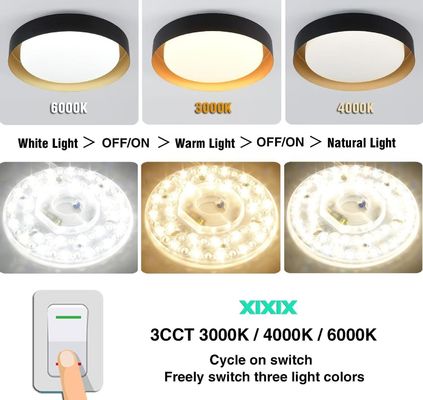 Dia125mm Round Pcb Board 4.9'' LED Retrofit Light Kit 22W Cor 3CCT 3000K/4500K/6000K CRI90 Para Ventilador de Tecto