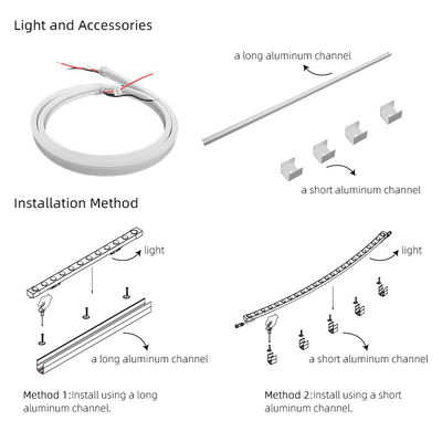 24V/12V.DC 10W Custom Flexível Neon Light Strip Para Decoração de Sala de Tecto Gabinete Iluminação Neon