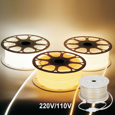110V 220V resistente à água COB LED Light Strip com PVC cola personalizável azul / gelo azul / branco / verde / roxo / dourado / rosa