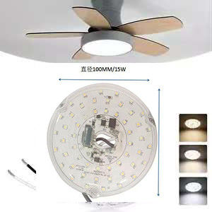 15W 100MM Motor de luz LED para sala de jantar 120V Kit de adaptação do painel do ventilador de teto com módulos DOB LED substituição de luz do ventilador de teto