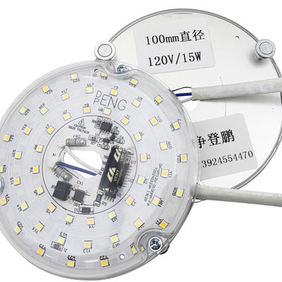 15W 100MM Motor de luz LED para sala de jantar 120V Kit de adaptação do painel do ventilador de teto com módulos DOB LED substituição de luz do ventilador de teto