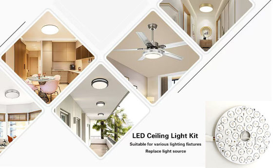 Alta luminosidade 230V 15W 110MM 36V 3CCT Parte sobressalente Ventilador de tecto placa de PCB motorista menos módulos LED escurecimento e ajuste de cor