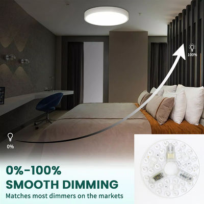 ERP Rosh LED Modules 5CCT 12W/18W/24W DIP Switch Ceiling Light Fan With Witch Power Substitui módulo LED