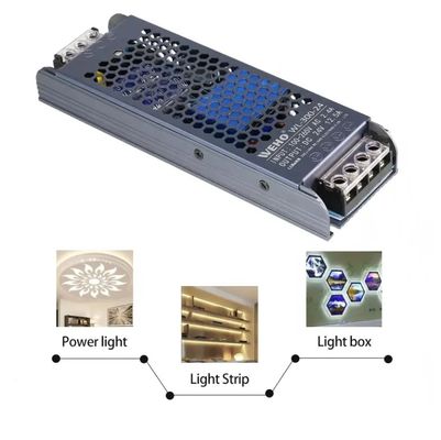 AC para DC Ultra Thin And Slim Power Supply 12V/24V 60W 100W 150W LED Driver Switching Power Supply para Led Strip Light Tin Box