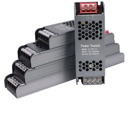 Fonte de alimentação ultra fina e fina 12V/24V 60W 100W 150W LED Driver Switching Power Supply para Led Strip Light Tin Box