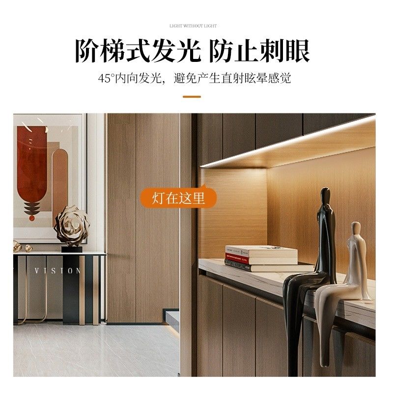 LED debaixo de iluminação do armário bateria Dimmable Modern 3500K LED Armário Luz para guarda-roupa de cozinha
