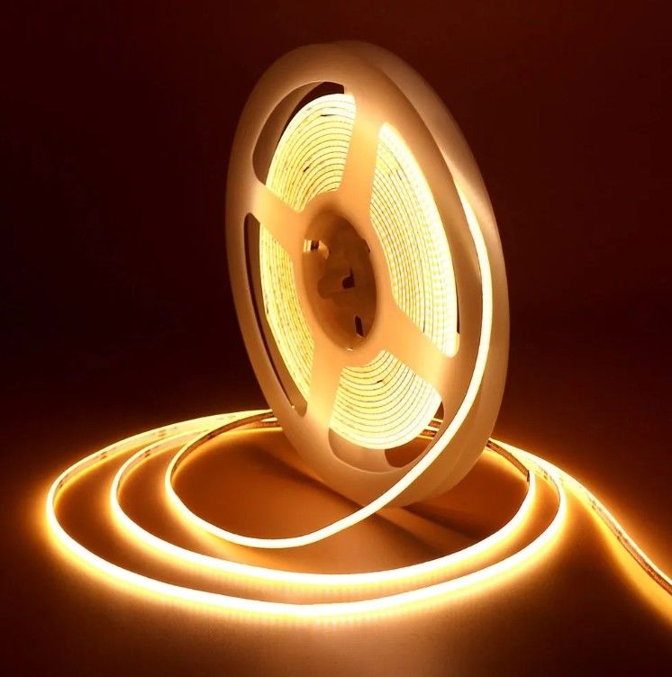 COB Strip Light 320leds 512leds 384leds 480leds Rgb Light Bar 12V 24V resistente à água Flexível Light Strip