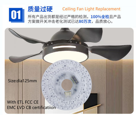 Dia125mm 120V 18W ETL Lâmpada LED de substituição de ventilador de teto