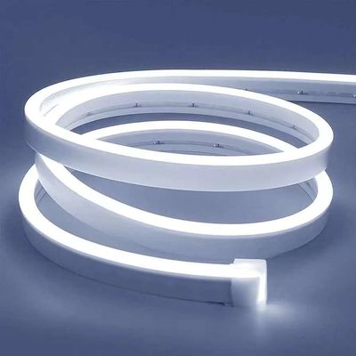 Luzes de Faixa de LED Branca 16,4ft/5m Neon Light Strip 12V Flex Waterproof Neon LED Strip Silicone LED Neon Rope Light Para cozinha Quarto de dormir Decoração interior exterior Adaptador de alimentação Não incluído