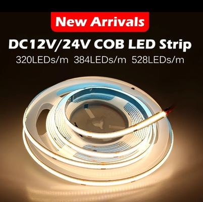 COB Strip Light Car Led Strip Light 320led 384led 480led 528led 768leds RGB COB Led Strip Light Para perfil de alumínio
